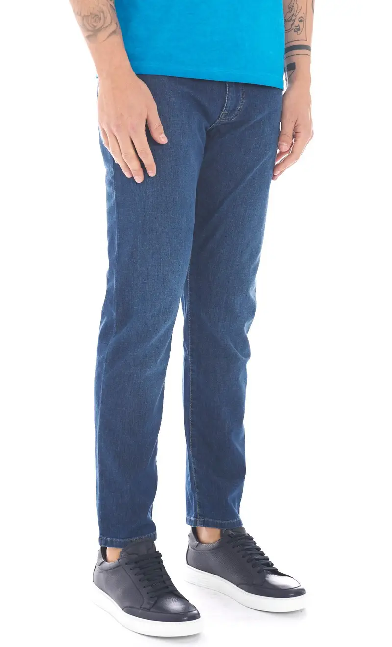 Jeans teleria zed platino mark super leggero blu - eje, colore blu