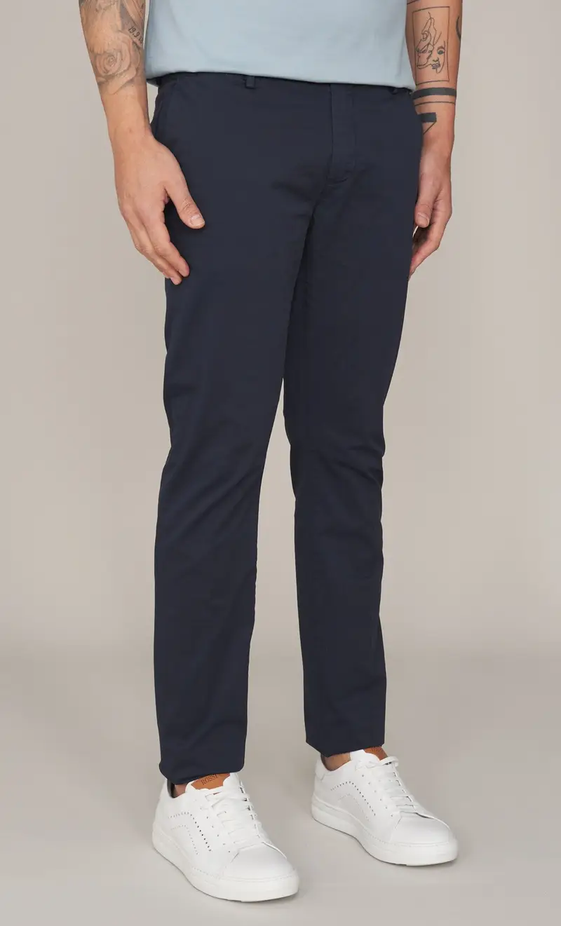 Pantalone leggero teleria zed liscio robin silm f17 tl, colore blu