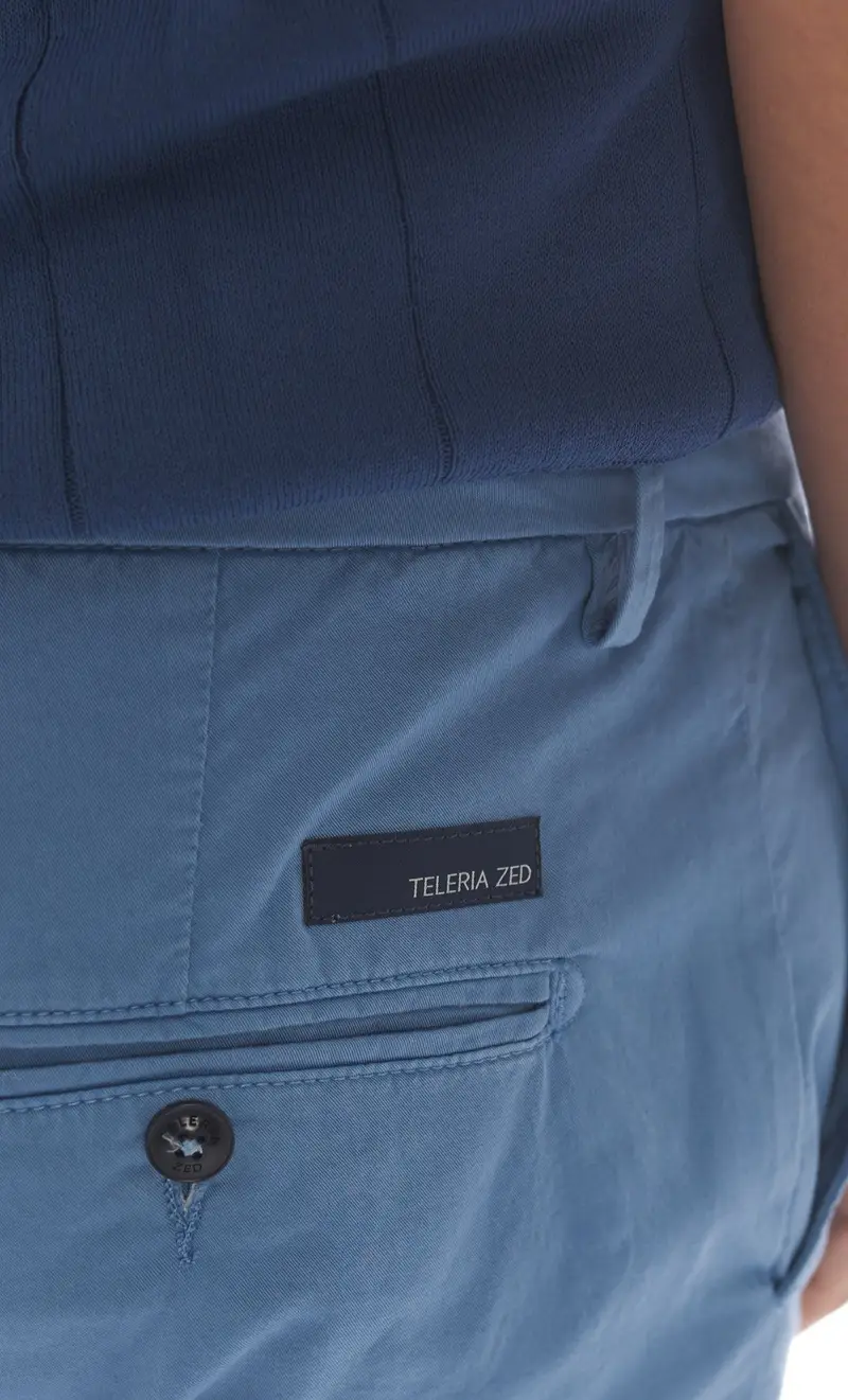 Pantalone leggero teleria zed liscio robin silm f17 tl, colore celeste miniatura 2