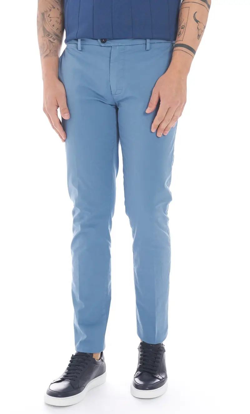 Pantalone leggero teleria zed liscio robin silm f17 tl, colore celeste