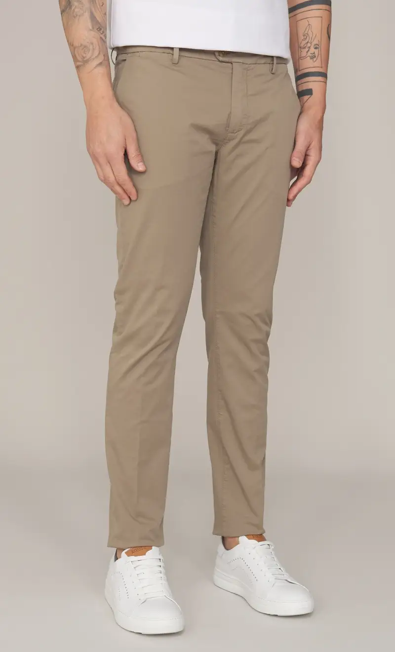 Pantalone leggero teleria zed liscio robin silm f17 tl, colore tortora