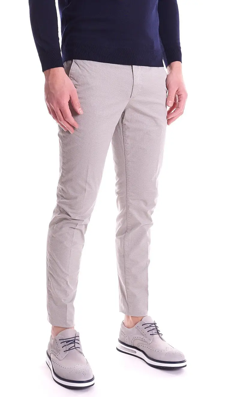 Pantalone leggero teleria zed microfantasia robin f17, colore grigio