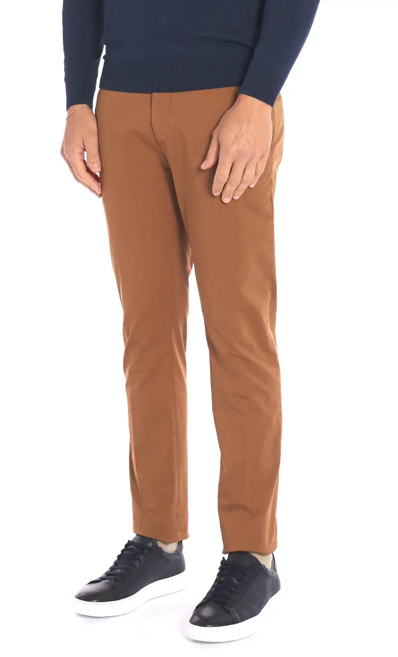 Pantalone leggero teleria zed robin silm f17 tl, colore cognac