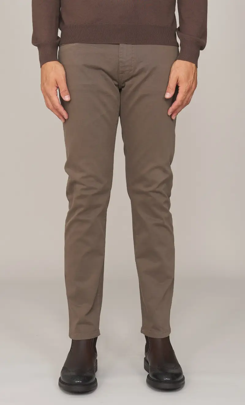 Pantalone teleria zed 5 tasche cobra slim f17 - gr, colore fango