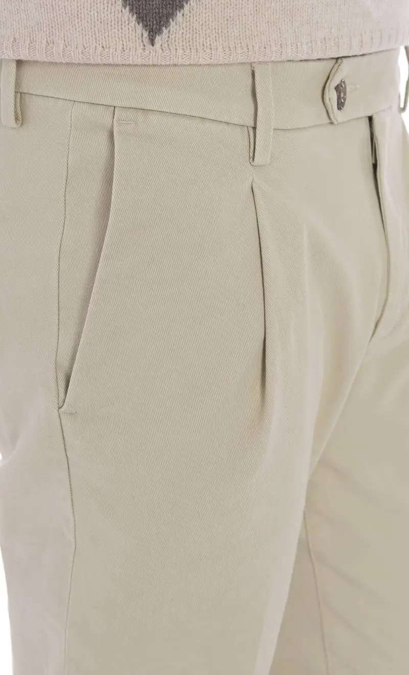 Pantalone teleria zed platino helmut con pinces, colore beige miniatura 2
