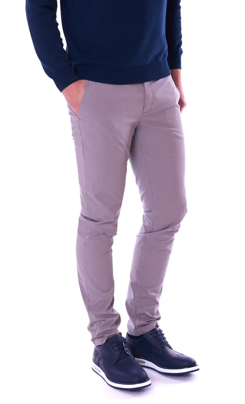 Pantalone teleria zed robin grigio chiaro, colore grigio