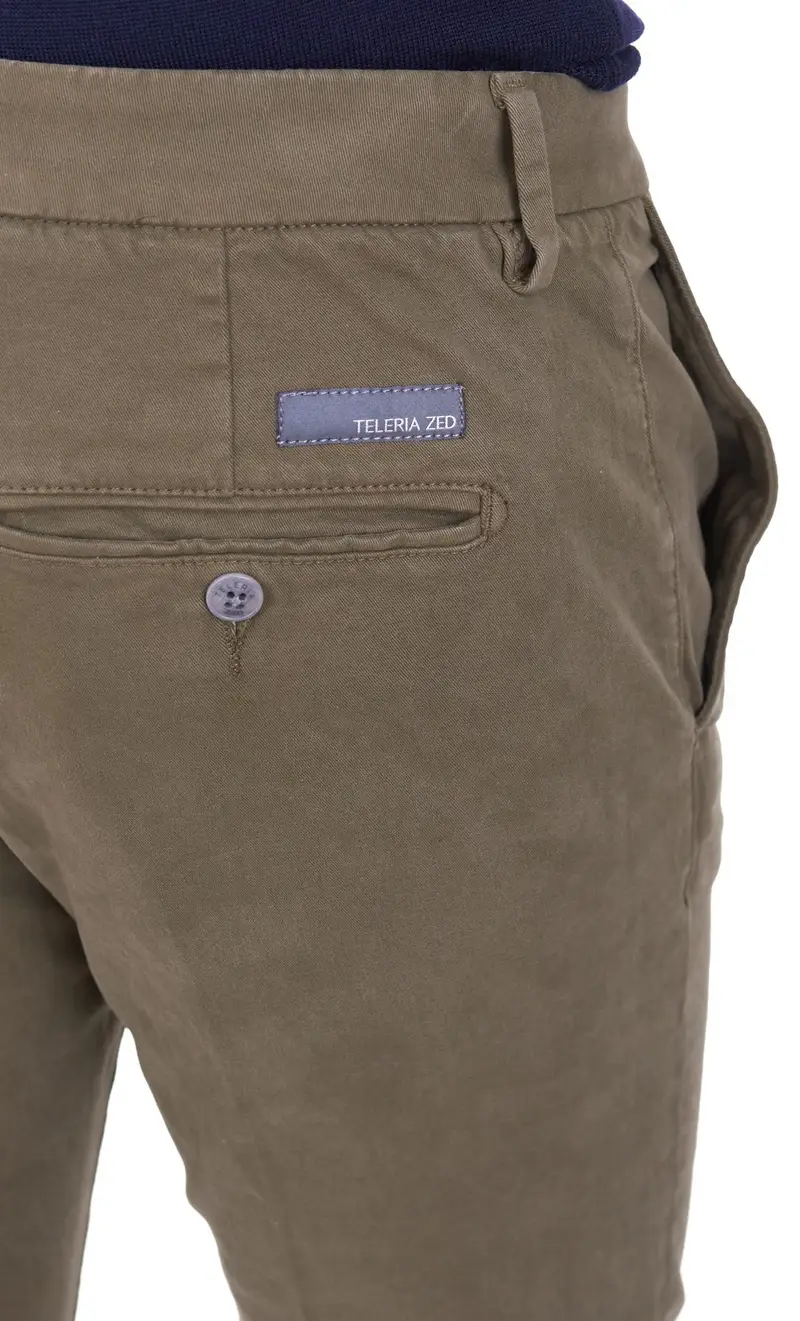 Pantalone teleria zed robin pop elasticizzato gr, colore militare miniatura 2