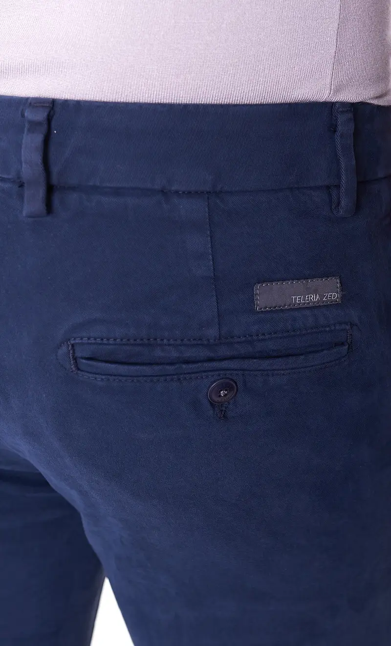 Pantalone teleria zed robin pop tinta unita gr, colore blu miniatura 2