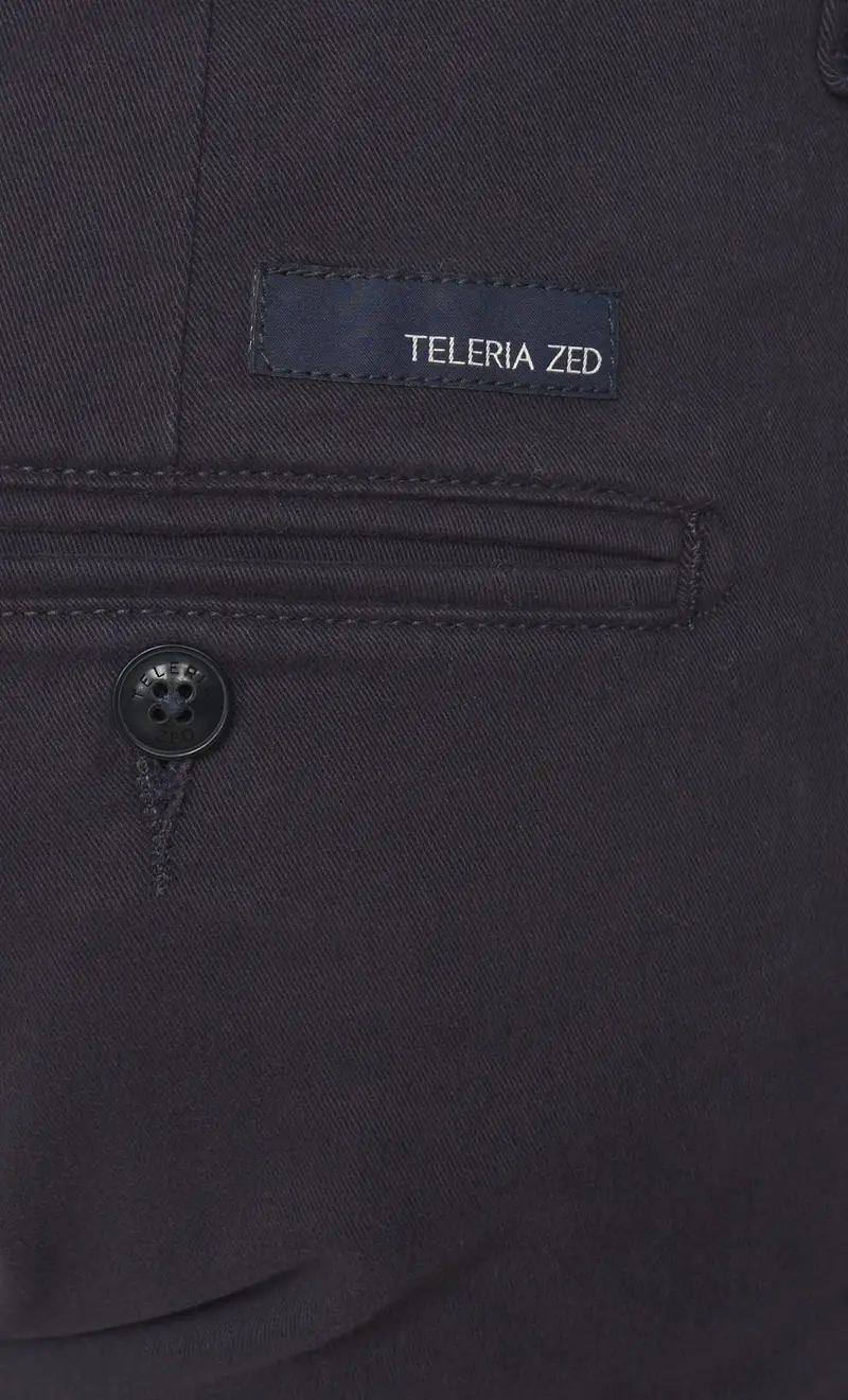 Pantalone teleria zed robin silm elasticizzato okc, colore blu miniatura 2