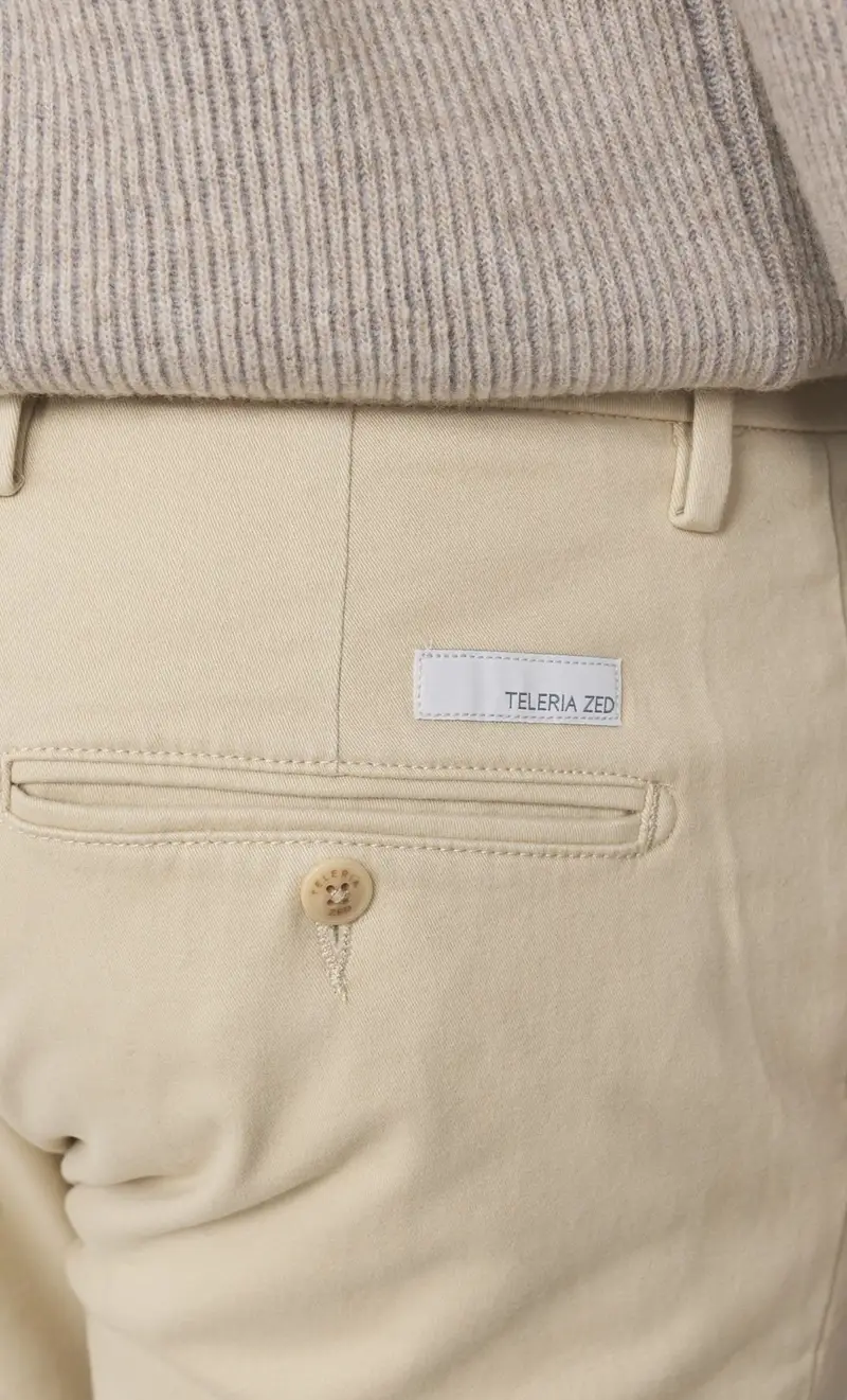 Pantalone teleria zed robin silm elasticizzato okc, colore sabbia miniatura 2