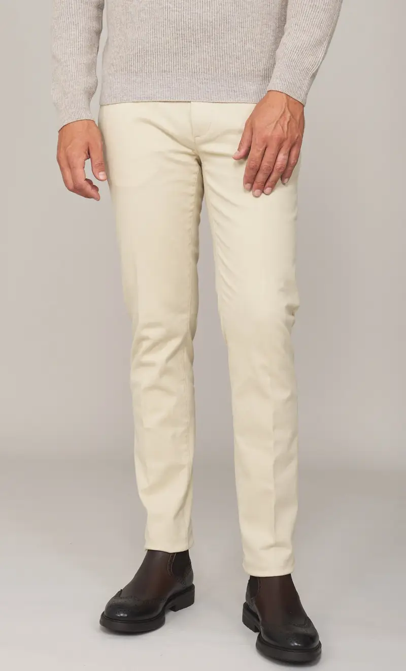 Pantalone teleria zed robin silm elasticizzato okc, colore sabbia