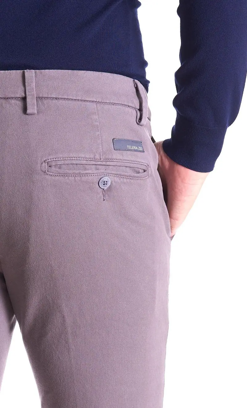 Pantalone teleria zed slim robin pop, colore grigio miniatura 2