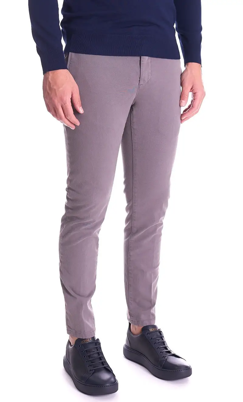 Pantalone teleria zed slim robin pop, colore grigio