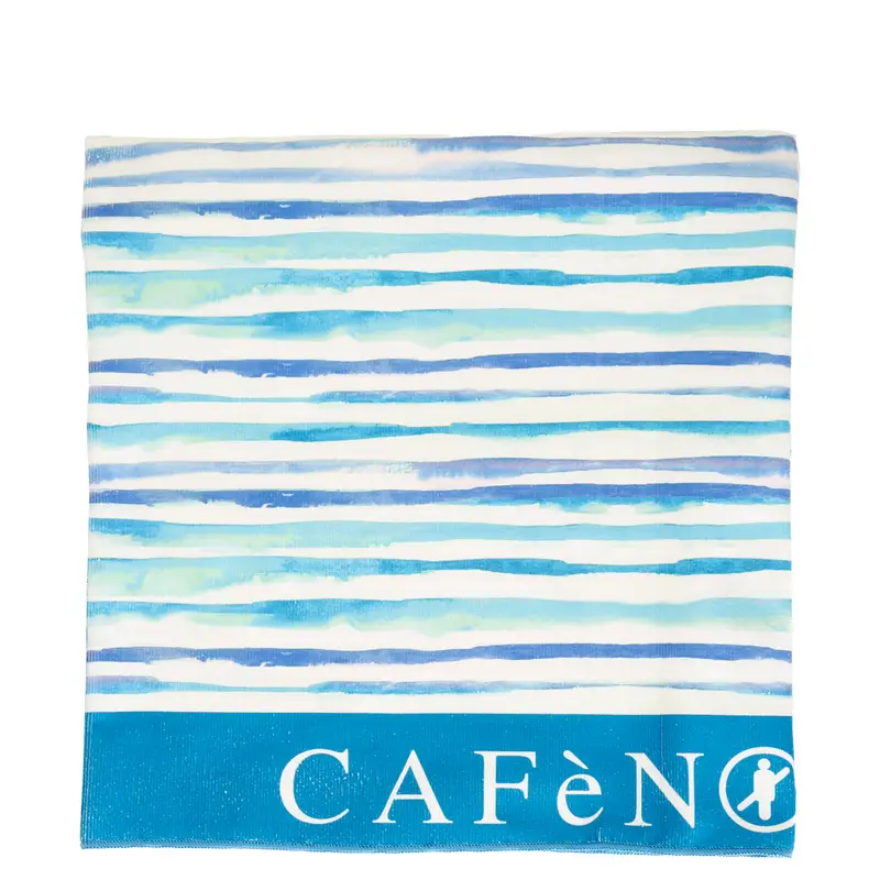 telo mare con stampa floreale blu