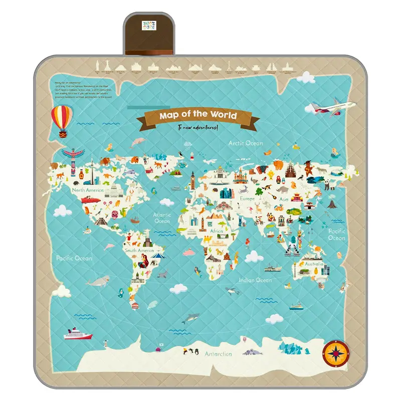 Telo Picnic Bambini Mappamondo