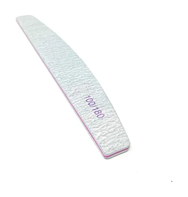 TEMPO DI SALDI 50 Lime A Mezza Luna Bilaterale Grana 100/180 Per Ricostruzione Unghie Nail Art miniatura 2