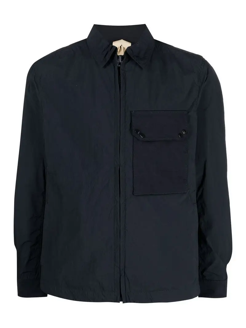 Giacca con taschino sul petto con zip Nero