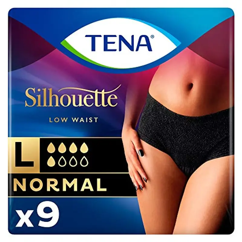 Tena Silhouette - Pantaloni da incontinenza normali, grandi, confezione da 9