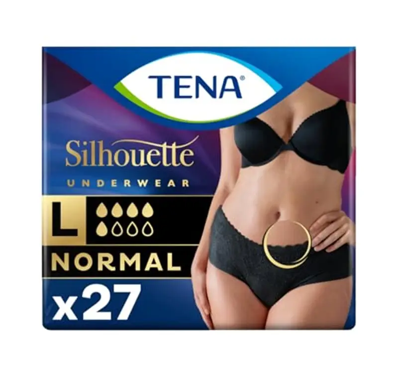 Tena Silhouette - Pantaloni da incontinenza normali, grandi, confezione da 9 miniatura 2