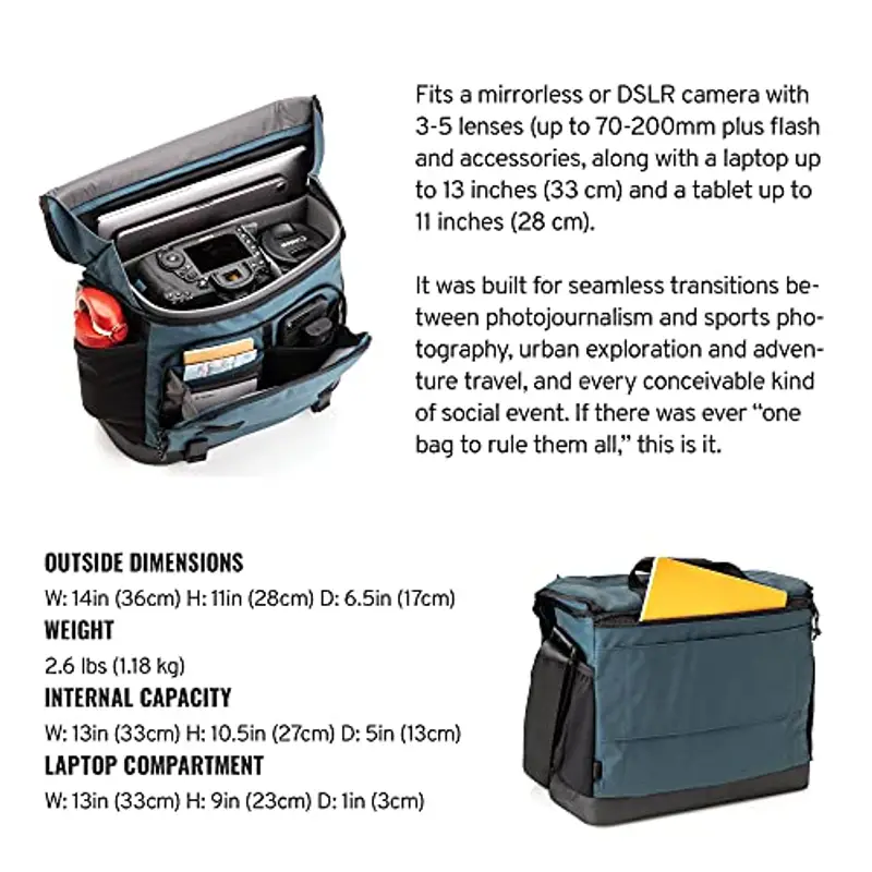 Tenba DNA 13 DSLR Messenger Bag per fotocamere e obiettivi mirrorless e DSLR miniatura 3