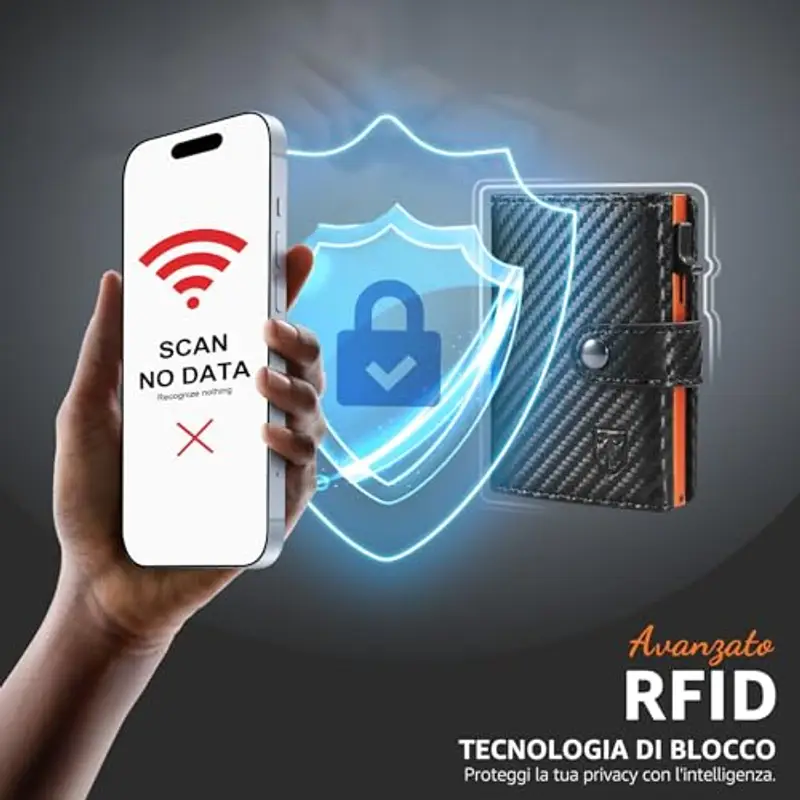 TENBST Portamonete Uomo Nero 942748 miniatura 3