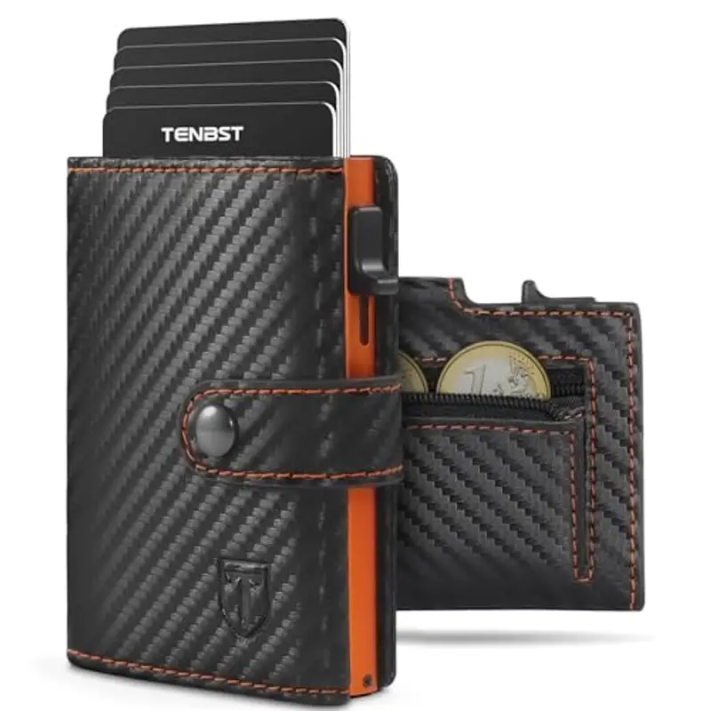 TENBST Portamonete Uomo Arancione 1602536