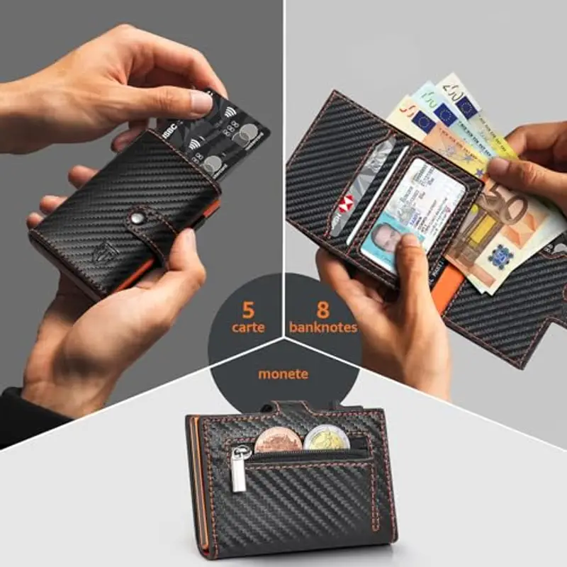 TENBST Portamonete Uomo Arancione 1602536 miniatura 3