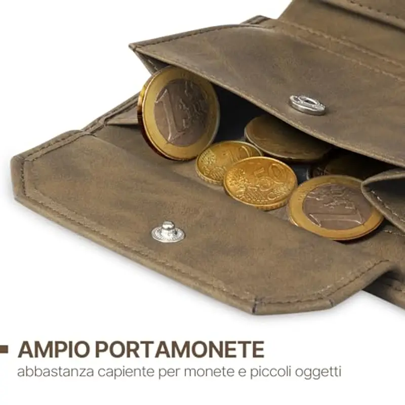 TENBST Portamonete Uomo Testa di moro 788951 miniatura 3