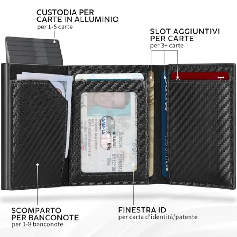 TENBST Portamonete Uomo Nero 1597320 miniatura 2