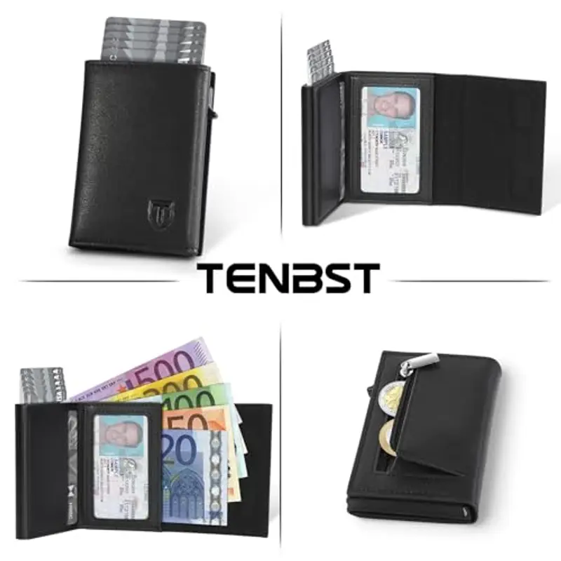 TENBST Portamonete Uomo Nero 788947 miniatura 2