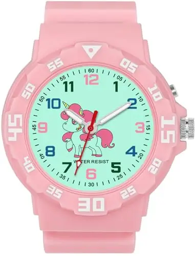 TENOCK Orologio Analogico Per Bambini Per Ragazzi E Ragazze Orologio Per Con Luce Notturna 30 M Impermeabile Per 4-12