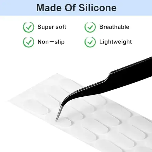 Teouuas 20 Paia Naselli per Occhiali Silicone, Antiscivolo Comodi per d'Aria Naselli, Autoadesiva Nose Cushion for miniatura 3