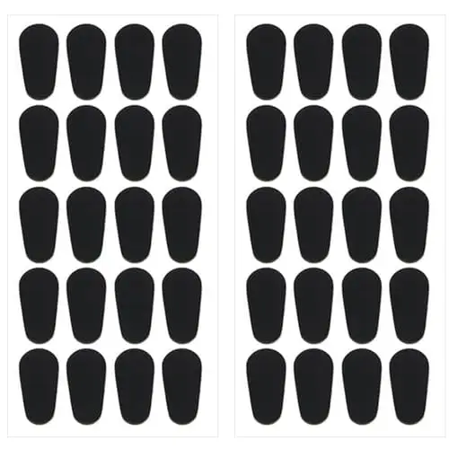 Teouuas 20 Paia Naselli per Occhiali Silicone, Antiscivolo Comodi per d'Aria Naselli, Autoadesiva Nose Cushion for