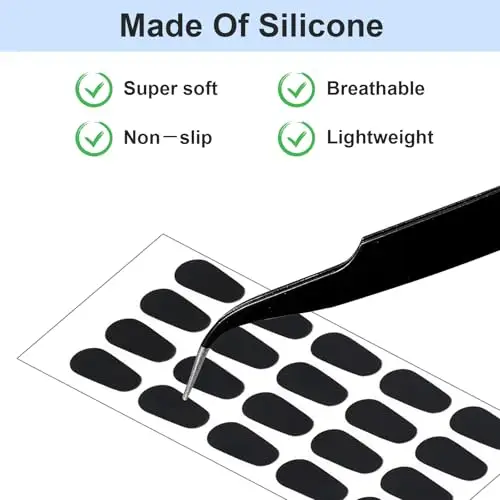 Teouuas 20 Paia Naselli per Occhiali Silicone, Antiscivolo Comodi per d'Aria Naselli, Autoadesiva Nose Cushion for miniatura 3
