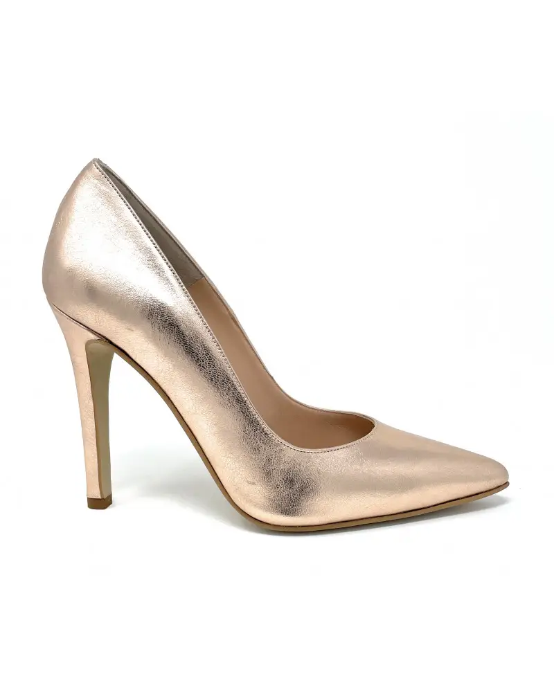 décolté satin gold rosé tacco 100 ROSA