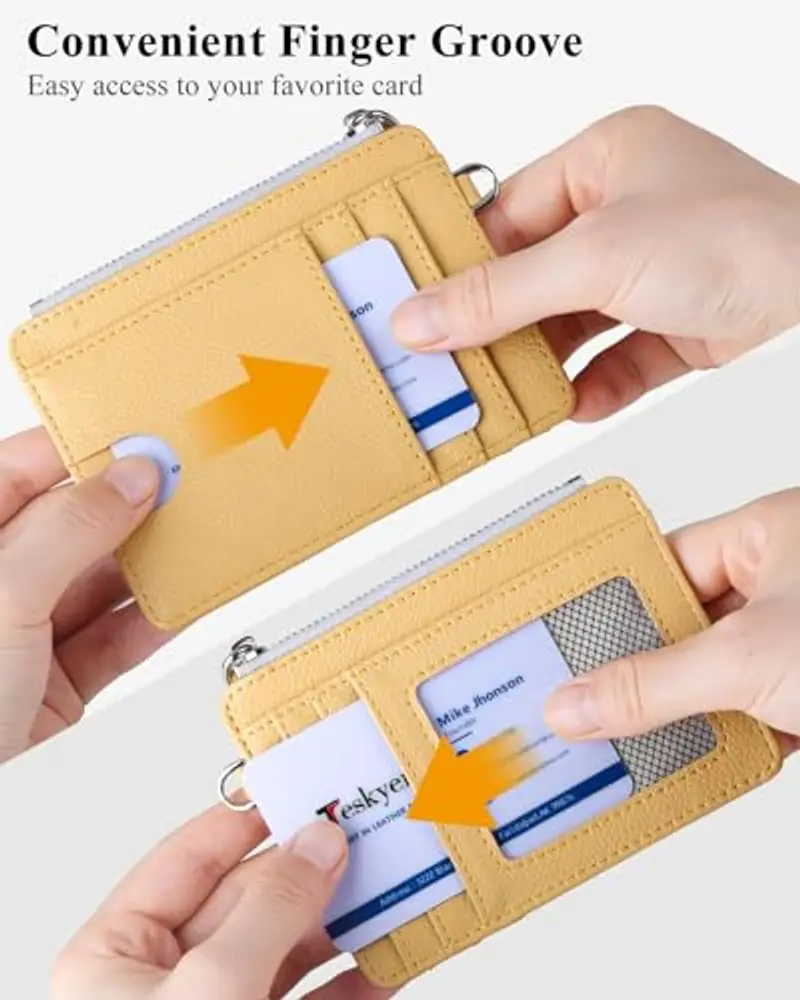 Teskyer Porta carte di credito Donna Giallo 1599972 miniatura 3