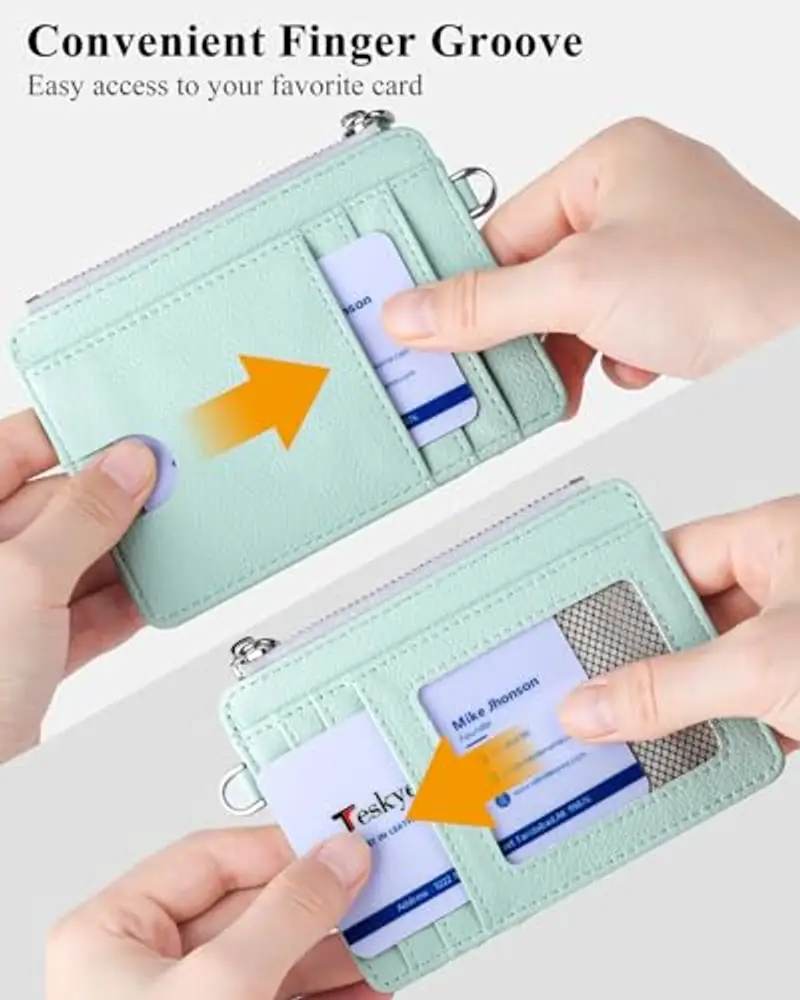 Teskyer Porta carte di credito Donna Verde 1599964 miniatura 3