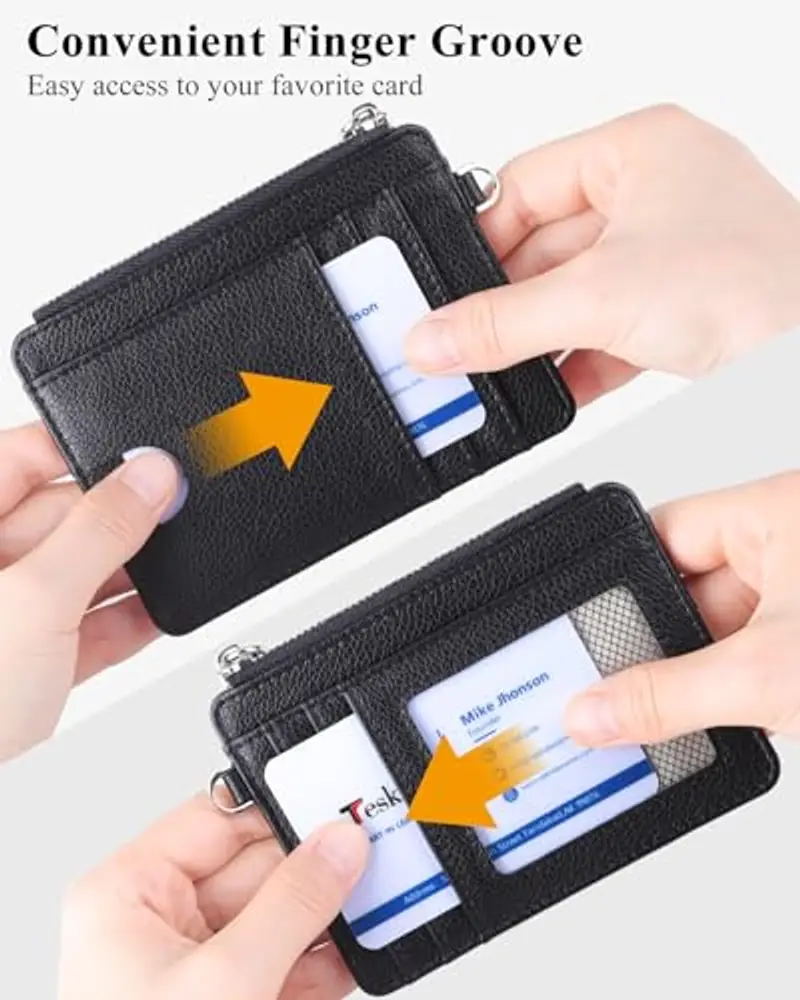 Teskyer Porta carte di credito Uomo Nero 943153 miniatura 3