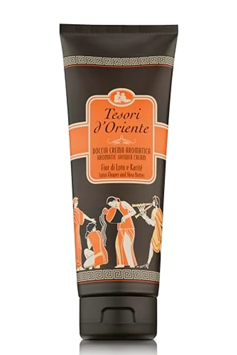 Tesori d'Oriente - Doccia Crema Mirra dalle Note Ambrate e Rinfrescanti, con Oli Essenziali, Deterge Dolcemente la Pelle e Dona Benessere, 250ml