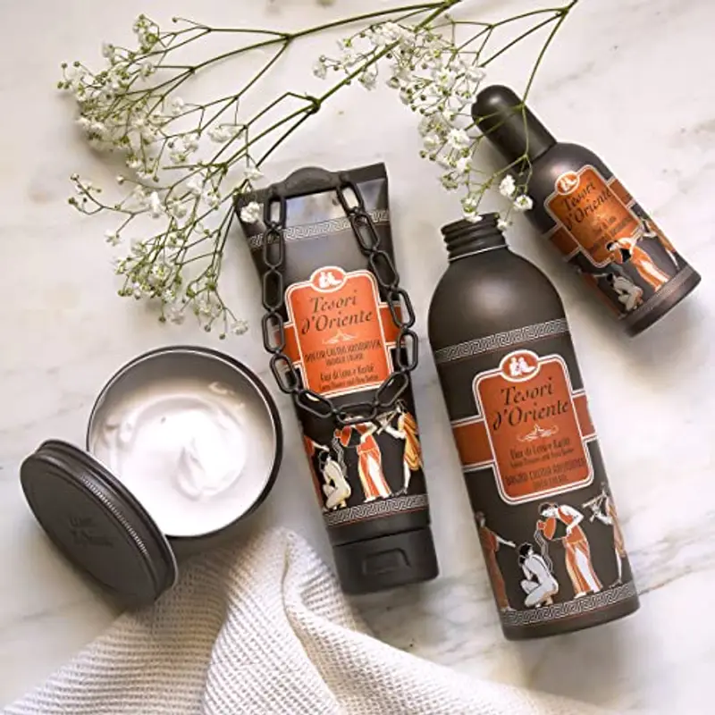 Tesori d'Oriente - Doccia Crema Mirra dalle Note Ambrate e Rinfrescanti, con Oli Essenziali, Deterge Dolcemente la Pelle e Dona Benessere, 250ml miniatura 3