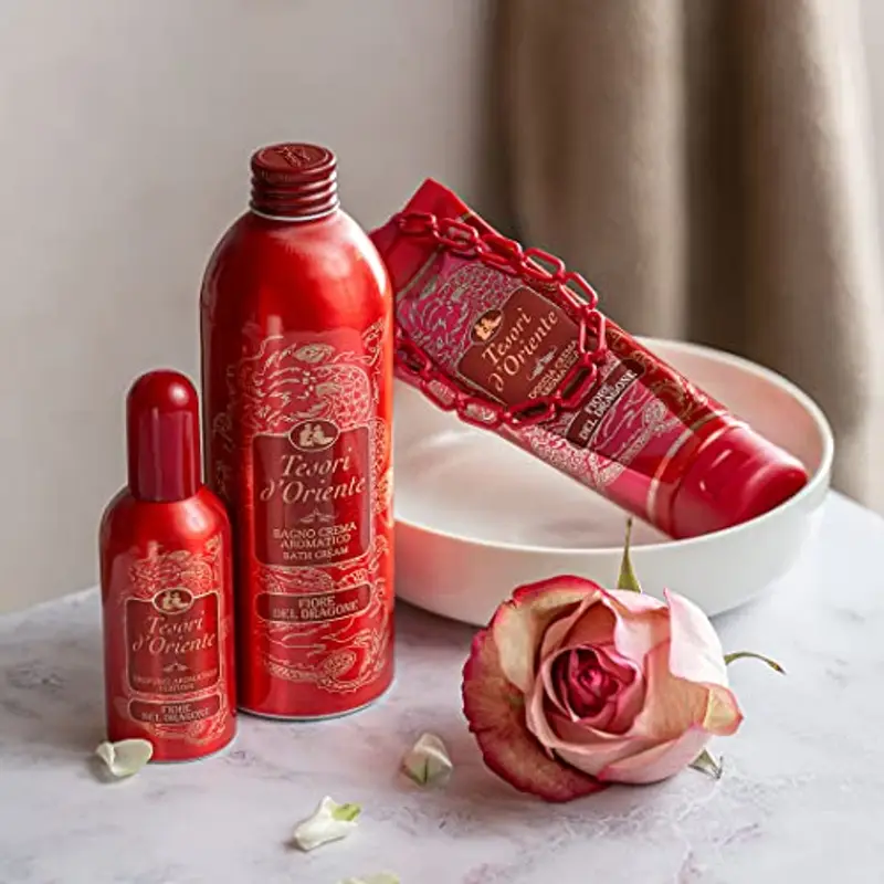 Tesori d'Oriente - Profumo Aromatico Fiore del Dragone, dalla Fragranza Fruttata e Avvolgente, Note di Mandorla, Vaniglia, Muschio e Ambra, 100ml miniatura 2