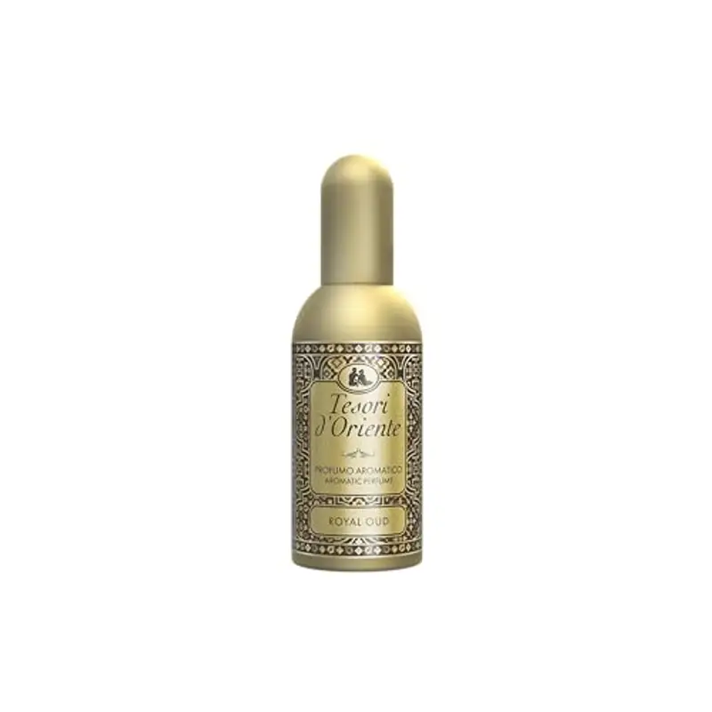 Tesori d'Oriente - Profumo Aromatico Royal Oud, dalla Fragranza Speziata e Legnosa, Note di Incenso, Ambra e Miele, 100ml