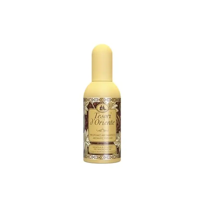 Tesori d'Oriente - Profumo Aromatico Vaniglia e Zenzero del Madagascar, dalla Fragranza Floreale e Avvolgente, Note di Bergamotto, Orchidea, Ambra e Cedro, 100ml
