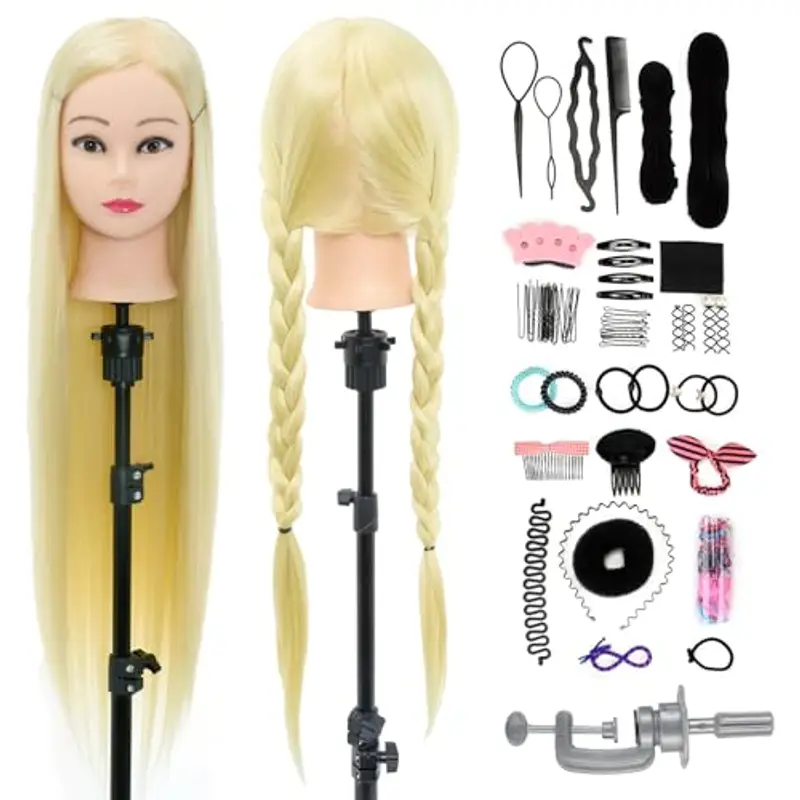 Testa di allenamento Neverland Testa di parrucchiere professionale Testa di manichino Testa di bambola 30 "Capelli 100%