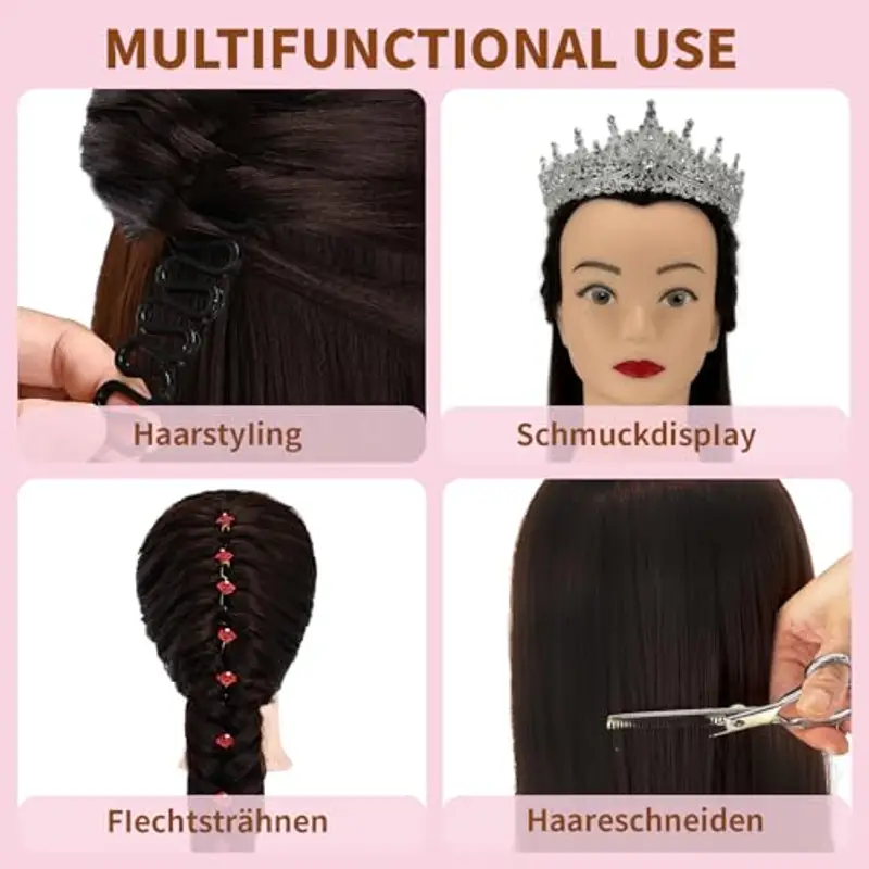 testa per parrucchieri Set professionale da parrucchiere per bambini – manichino con supporto per parrucchieri e miniatura 3