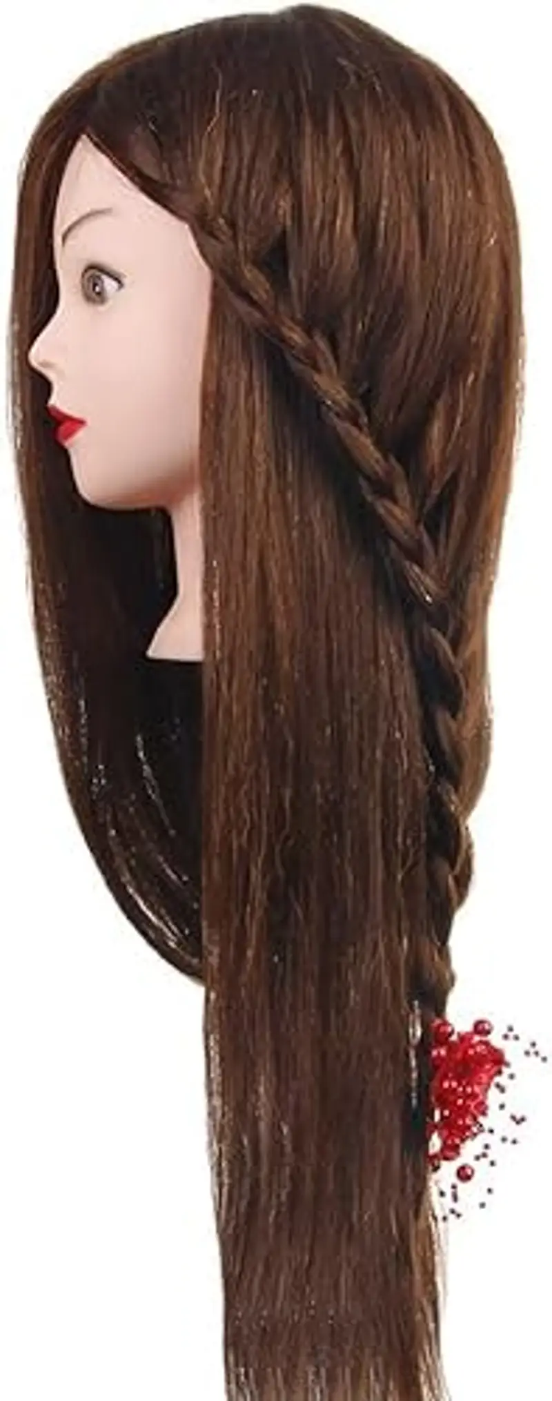 Testa Studio Manichini Neverland Parrucchiere 24 pollici 60% Capelli Sintetici Cosmetologia Formazione Manichino Pratica Modello Con Morsetto miniatura 2