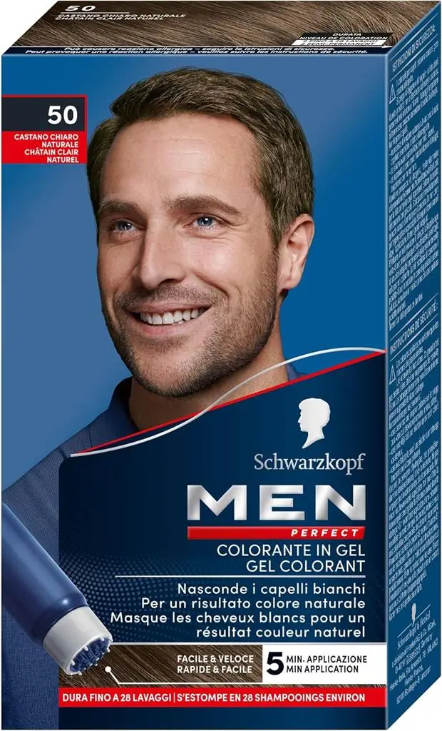 Colorante Per Capelli In Gel Senza Ammoniaca Men Perfect N 50 Castano Chiaro Naturale