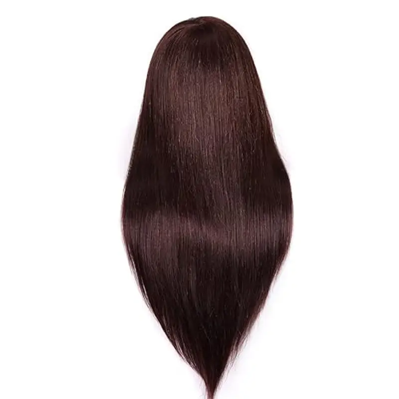 Teste da allenamento, 24 pollici, per parrucchieri, 50% veri capelli umani, testa di esercizio, testa di parrucchiere miniatura 2