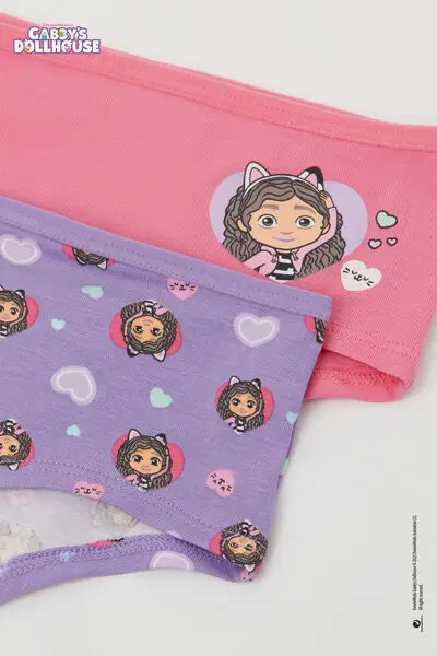 2 Paia Culotte Bimba Cotone Gabby Bambina Rosa miniatura 2