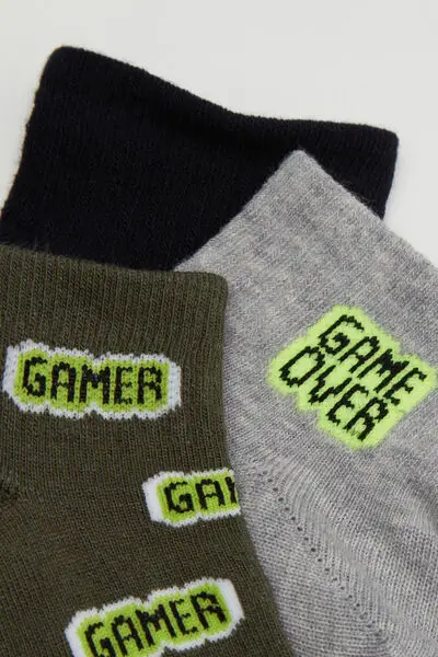 3 Paia Calzini Cortissimi in Cotone Costine Fantasia Bimbo Bambino miniatura 2